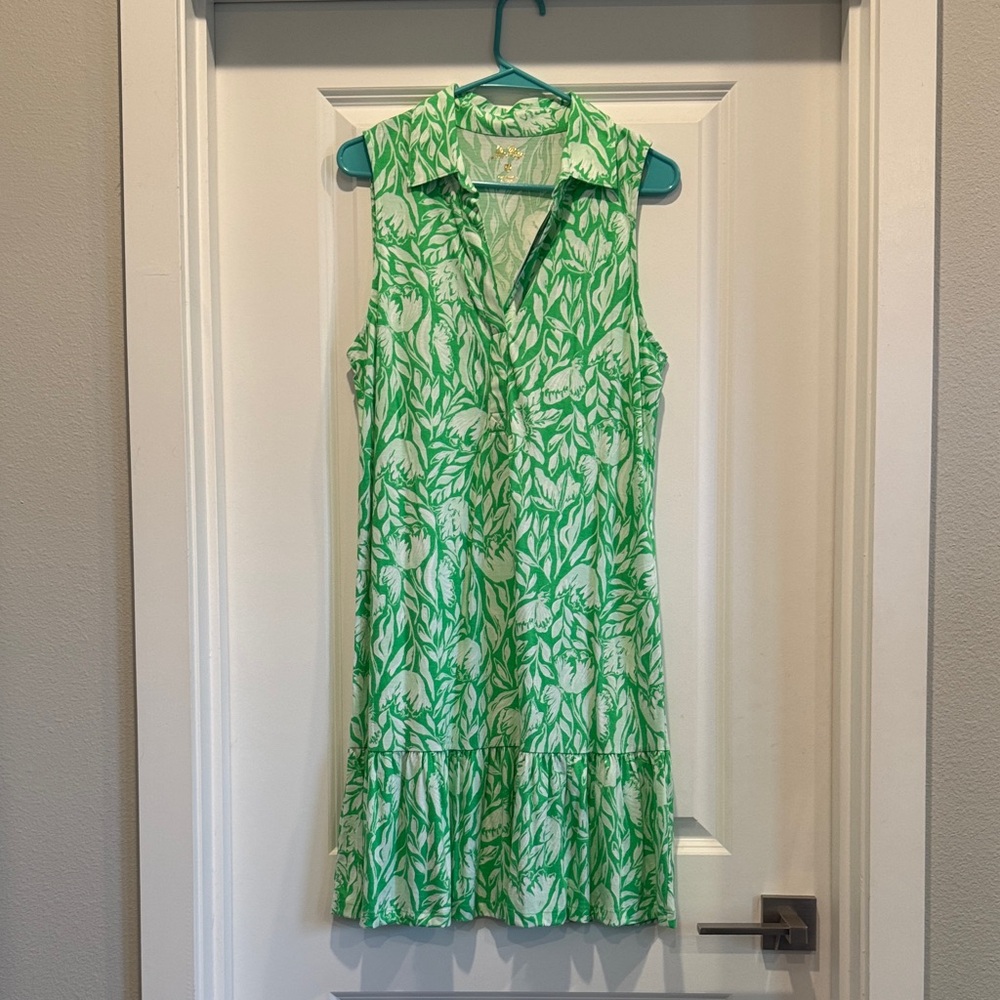 Lilly Pulitzer M Fauna Green Tulip to Tango Dress New with Tags - Picture 2 of 2